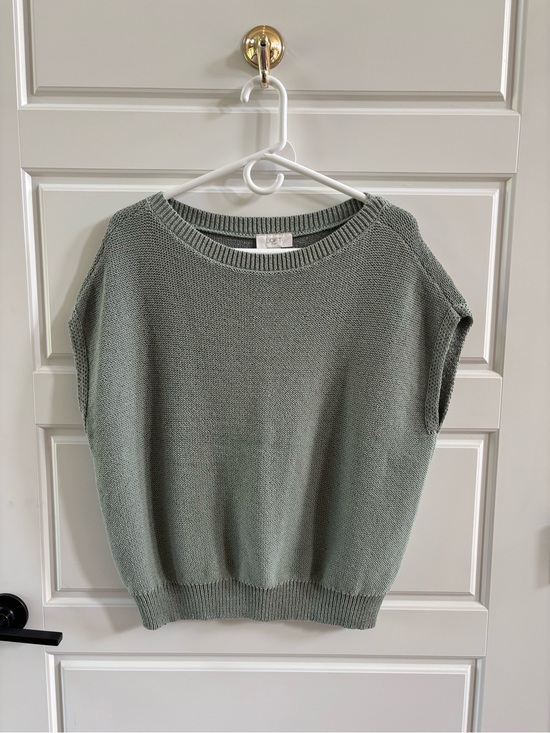 LOFT Sweaters - LOFT Sage Green Knit Sweater Vest Top Size Large